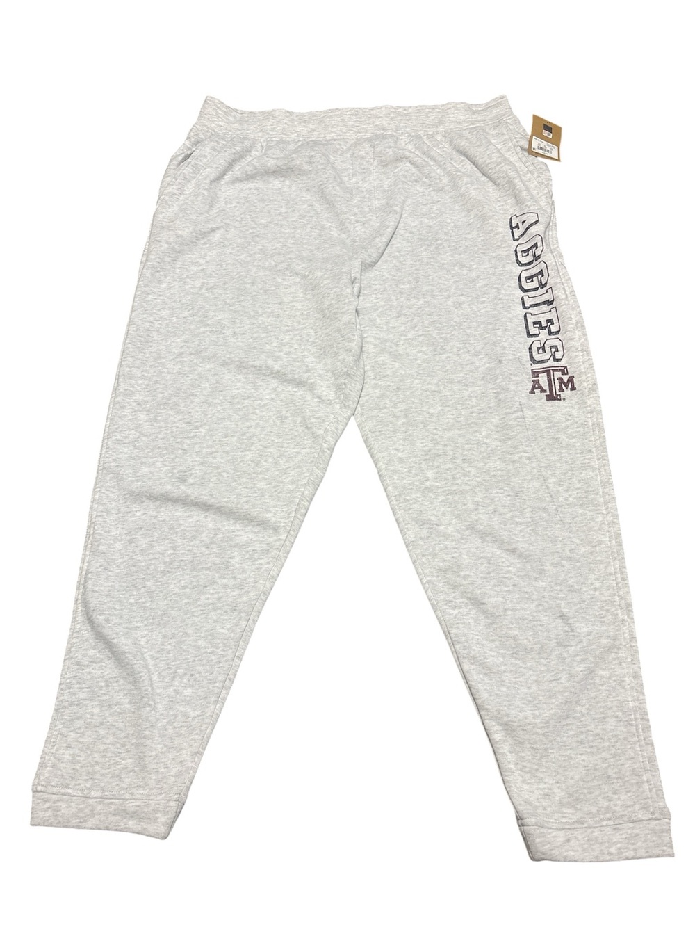 Rivalry Threads Gray Sweatpants with Vertical Aggies Logo